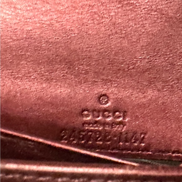 GUCCI GG Shine Guccissima Lovely Heart Continental Wallet Scarlatto with box - Picture 7 of 16